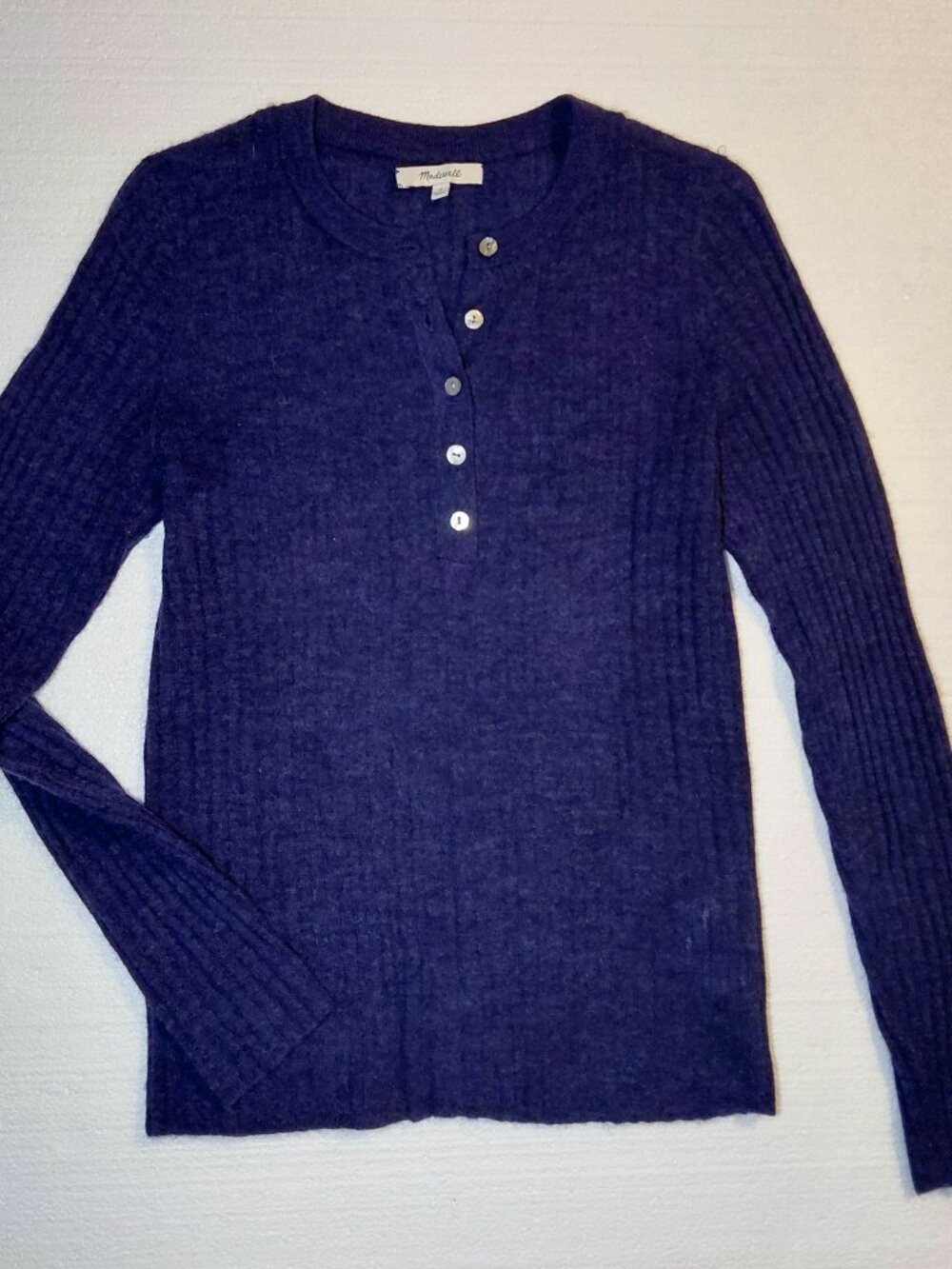 Madewell Wool 3/4 Button Down Sweater